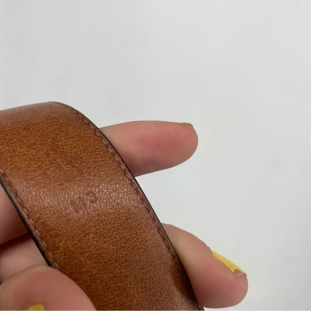 Coach Black Leather Belt with Gold Buckle